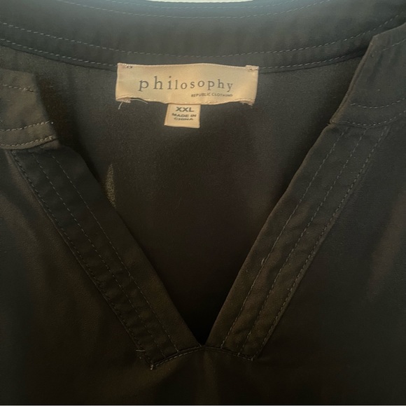 Philosophy Ladder Trim Bell Sleeve Top in Black XXL - Picture 6 of 10